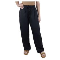 Calça Feminina Facinelli By Mooncity Pantalona Preta 290021