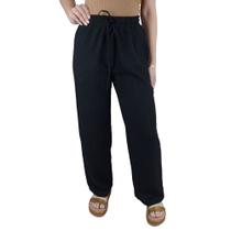 Calça Feminina Facinelli By Mooncity Pantalona Preta 290031