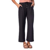 Calça Feminina Facinelli Wide Leg Fluida Com Elástico Preto