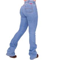 Calça Feminina Flare Boca de Sino Country Mula Rosa
