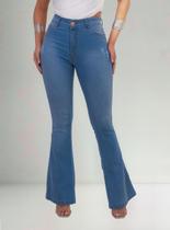 Calça Feminina Flare Com Puido