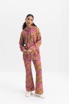 Calça feminina flare em moletom estampada essendi - G Calça feminina flare em moletom estampada essendi - G