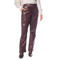 Calça Feminina Giraffe Flare Em Cirré Marrom