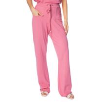 Calça Feminina Giraffe Reta em Tecido Bolsos Quadrados Rosa