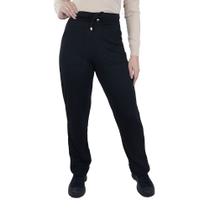 Calça Feminina Giraffe Reta Preta - 3257