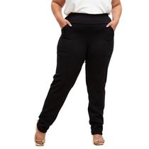 Calça Feminina Gorgurão Plus Size Cintura Alta Social Confortável Para Senhoras Calça Feminina Gorgurão Plus Size Cintura Alta Social Confortável Para Senhoras