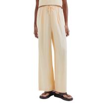 Calça Feminina Hering Pantalona Reta Bege Palha - K5QQYX