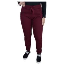 Calça Feminina Hirlogs Jogger Moletom Bordô - 238A