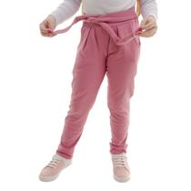 Calça Feminina Infantil Com Pregas