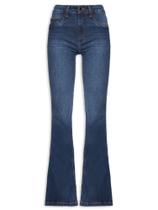 Calça Feminina Jeans Atena Flare High Azul Lança