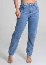 Calça Feminina Jeans Barrel Sawary Premium Original Cintura Alta Moda 279667