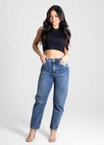 Calça Feminina Jeans Barrel Sawary Premium Original Cintura Alta Moda 280516