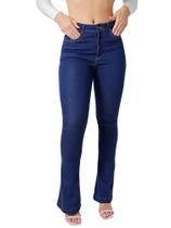 Calça Feminina Jeans Boot Cut Juliana Cor Única Tradicional