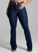 Calça Feminina Jeans Bootcut Sawary Premium Original Cintura Alta Moda 278766