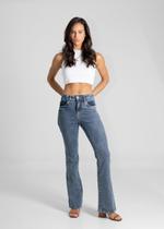 Calça Feminina Jeans Bootcut Sawary Premium Original Cintura Alta Moda 280867 Calça Feminina Jeans Bootcut Sawary Premium Original Cintura Alta Moda 280867