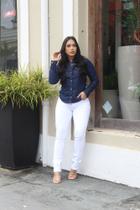 Calça feminina jeans branca Calça feminina jeans branca