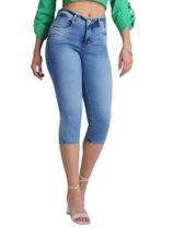 Calça Feminina Jeans Capri Modeladora Niina Safira Costura Especial - Edex Jeans