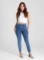 Calça Feminina Jeans Cigarrete Sawary Premium Original Cintura Alta Moda 281625 Calça Feminina Jeans Cigarrete Sawary Premium Original Cintura Alta Moda 281625