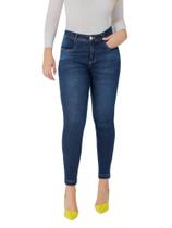 Calça Feminina Jeans Cigarrete Skinny Modeladora Niina Barra Reta