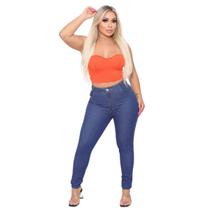 Calça Feminina Jeans Cintura Alta Empina Bumbum Lycra Calça Feminina Jeans Cintura Alta Empina Bumbum Lycra