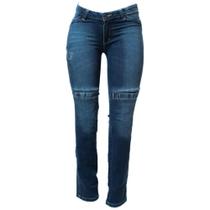 Calça feminina jeans concept n48 com proteção laterais e joelhos Calça feminina jeans concept n48 com proteção laterais e joelhos