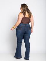 Calça Feminina Jeans Flare Plus