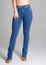 Calça Feminina Jeans Flare Sawary Premium Original Cintura Alta Lycra Moda Blogueira 274518