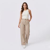 Calça Feminina jeans Human Body Wide Leg Color Calça Feminina jeans Human Body Wide Leg Color