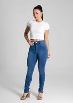 Calça Feminina Jeans Levanta Bumbum Sawary Premium Original Cintura Alta Moda Blogueira 281234 Calça Feminina Jeans Levanta Bumbum Sawary Premium Original Cintura Alta Moda Blogueira 281234