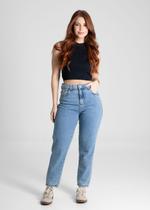 Calça Feminina Jeans Mom Sawary Premium Original Cintura Alta Moda Blogueira 280307