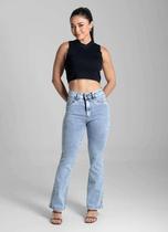 Calça Feminina Jeans Petit Sawary Premium Original Cintura Alta Moda 282119 Tamanho:46 Calça Feminina Jeans Petit Sawary Premium Original Cintura Alta Moda 282119 Tamanho:46