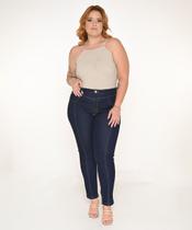 Calça Feminina Jeans Plus Skinny Com Nervura Calça Feminina Jeans Plus Skinny Com Nervura