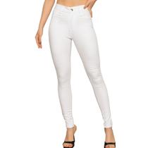 Calça Feminina Jeans Premium Skinny Comfort Fashion Lisa Branca