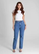 Calça Feminina Jeans Reta Sawary Premium Original Cintura Alta Moda Blogueira 281758