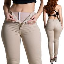 Calca Feminina Jeans Sawary Super Lipo com Cinta Modeladora