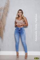 Calca feminina jeans skinny levanta bumbum ri19