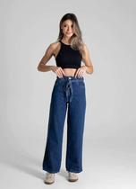 Calça Feminina Jeans Wide Leg Petit Sawary Premium Original Cintura Alta Moda 280814