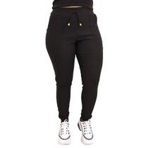 Calça Feminina Jogger Cintura Alta Cargo Envio Imediato Elastano Moda Blogueira