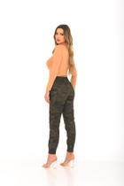 Calça Feminina Jogger Elástico Perna Cintura Cós Alto