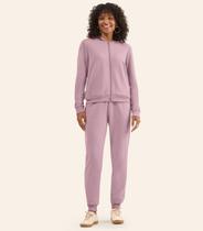 Calça Feminina Jogger Em Moletom Peluciado Rovitex Rosa