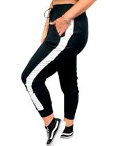 Calça Feminina Jogger Listrada Moletom Inverno Ref.15342