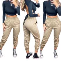 Calça Feminina Jogger Moletom Frio Plus Size Moda - Camila