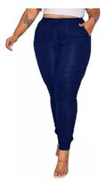 Calça Feminina Jogger Plus Size Calça Jogger Bengaline Diversas Cores Plus Size Modinha Modelagem Premium em Bengaline