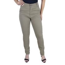 Calça Feminina Kacolako Cigarrete Bege Camurça - K801