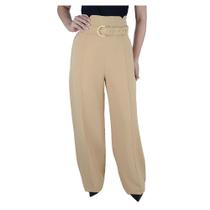 Calça Feminina Karmani Alfaiataria Pantalona Bege - 011541 Calça Feminina Karmani Alfaiataria Pantalona Bege - 011541