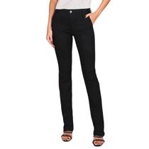 Calça Feminina Lado Avesso Curve Straight Preta - L12107