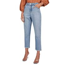 Calça Feminina Lado Avesso Jeans Mom Claro - L1250