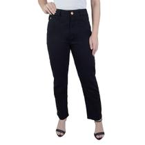 Calça Feminina Lado Avesso Jeans New Straight Preta - L1240 Calça Feminina Lado Avesso Jeans New Straight Preta - L1240