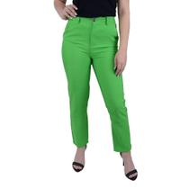 Calça Feminina Lado Avesso New Straight Verde Folha - L12211 Calça Feminina Lado Avesso New Straight Verde Folha - L12211