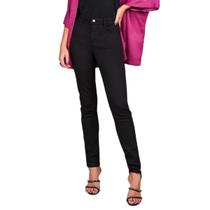 Calça Feminina Lado Avesso Sarja Pin Up Preta - L2385